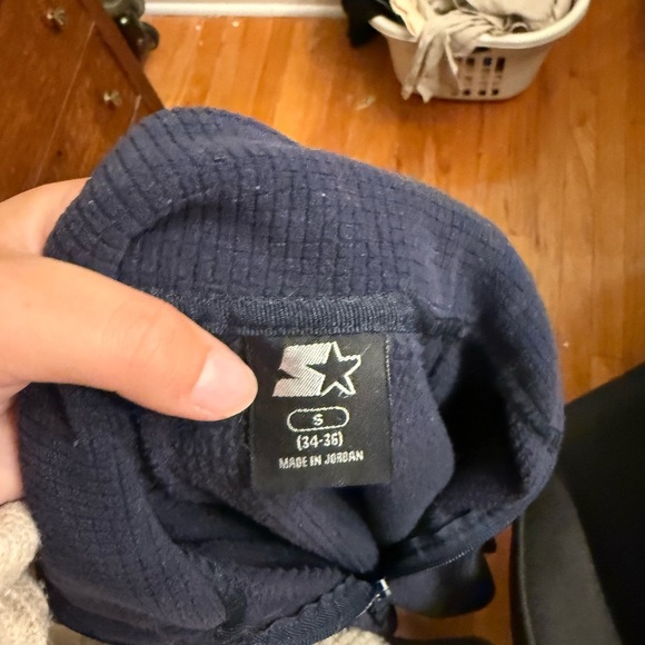 Vintage starter fleece Navy Blue Quarter-Zip - Picture 2 of 2